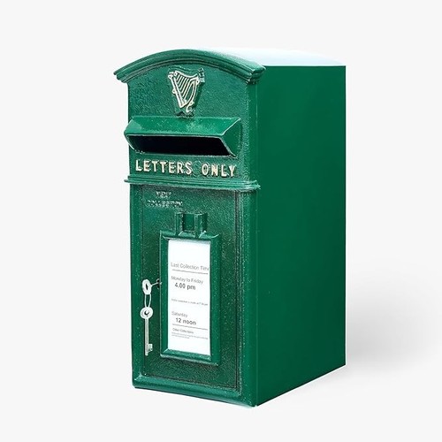 Lockable cast iron post box - lockable,