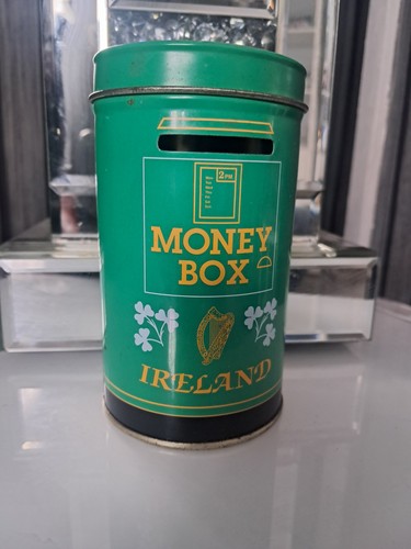 Green metal tin irish - green, lucky